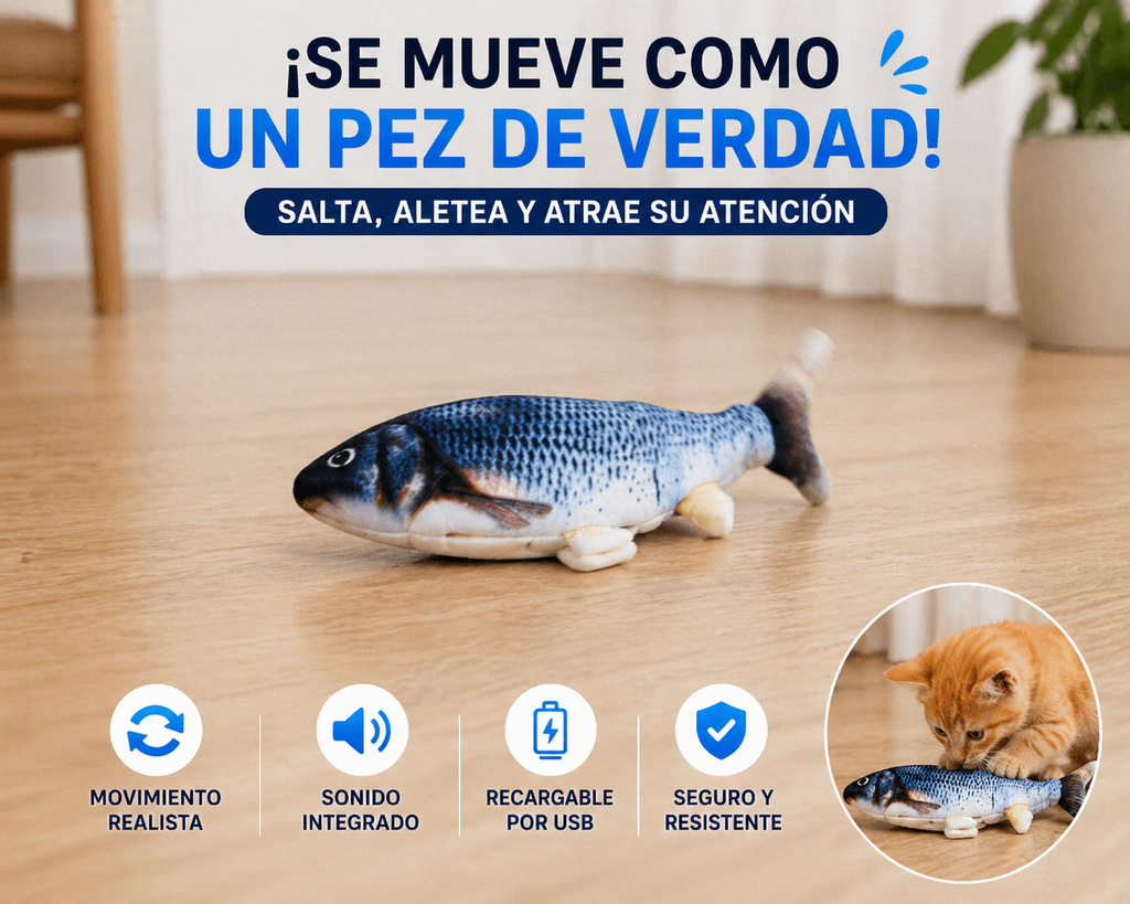 Pez Saltarín Interactivo para Gatos